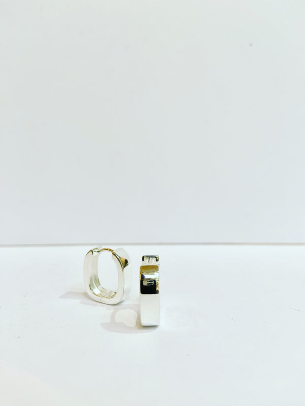 Square Huggie Hoops