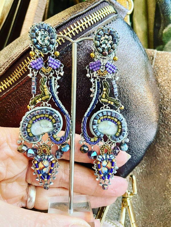 Ayala Bar Purple Statement Earrings