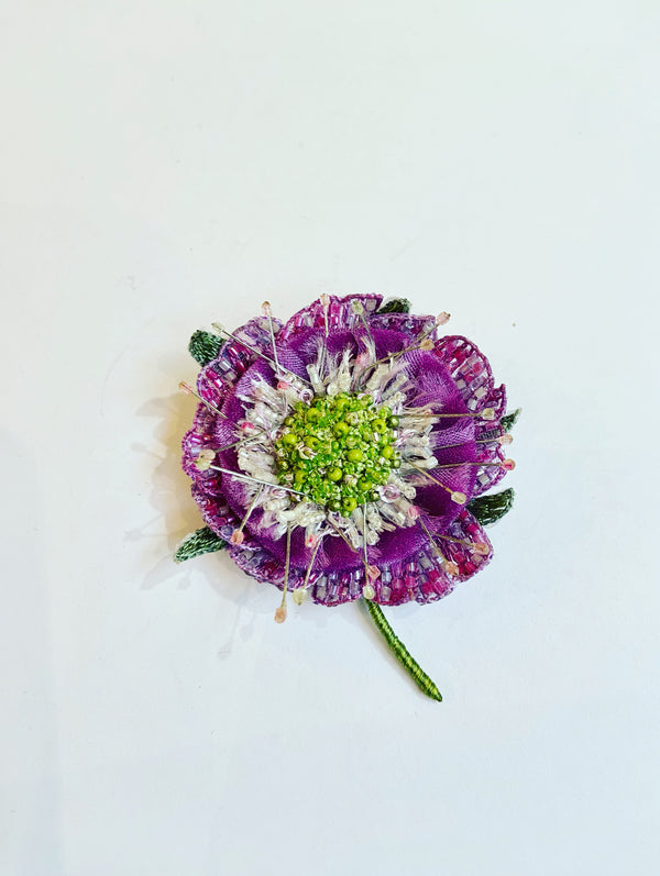 Purple Pin Cushion Brooch