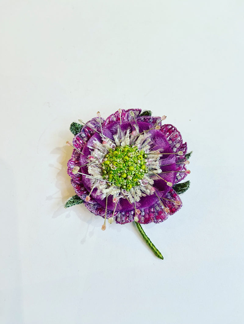 Purple Pin Cushion Brooch
