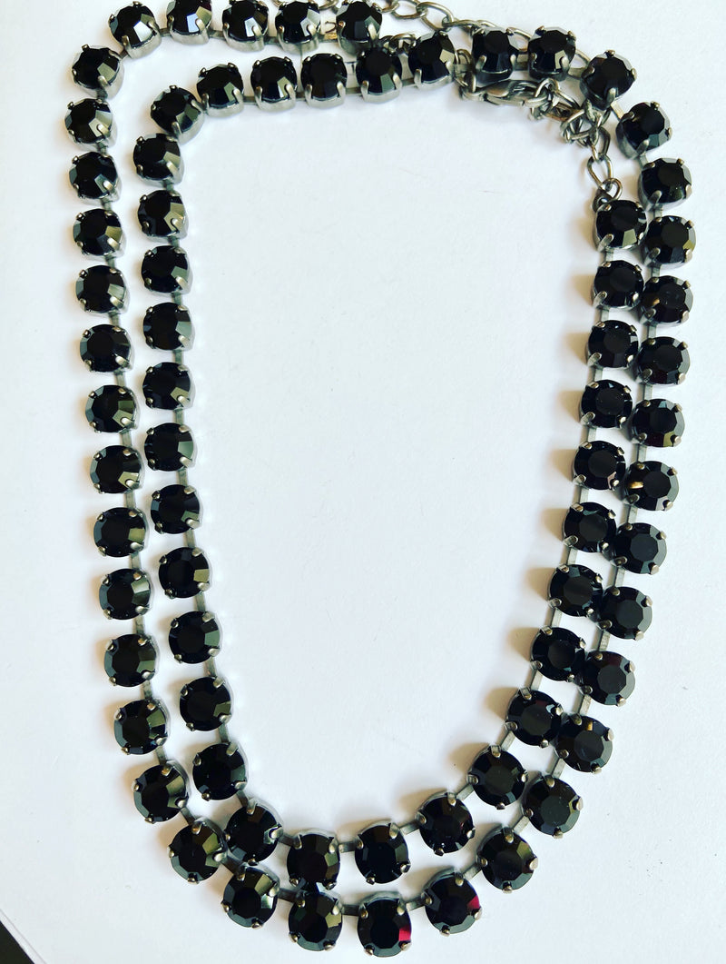 Crystal Rocks Long Necklace -3 colours