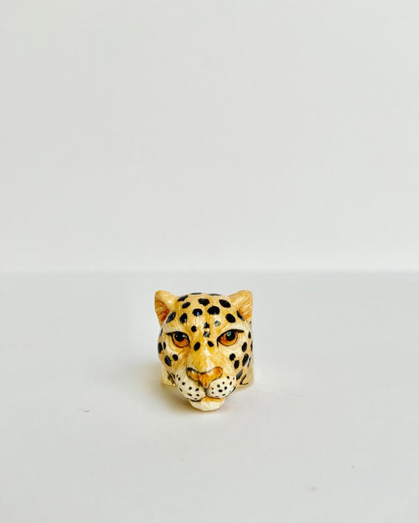 French Porcelain Leopard Ring