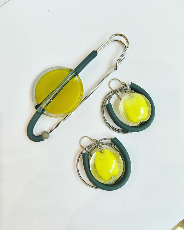 Canary Yellow Murano Brooch