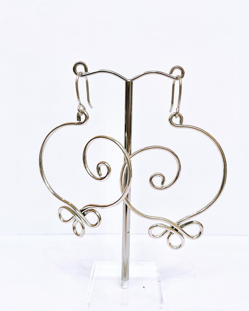 Swirly Heart Earrings