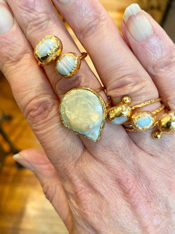 Natural Organic Pearl Ring