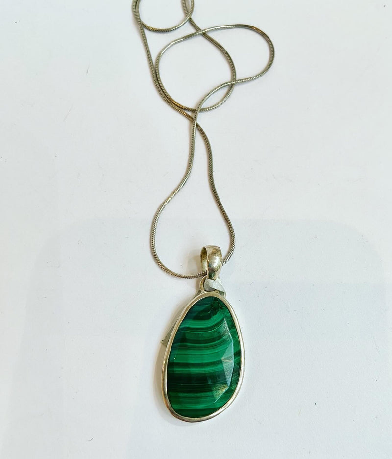 Malachite Gemstone Pendent-Chain Sold Separately