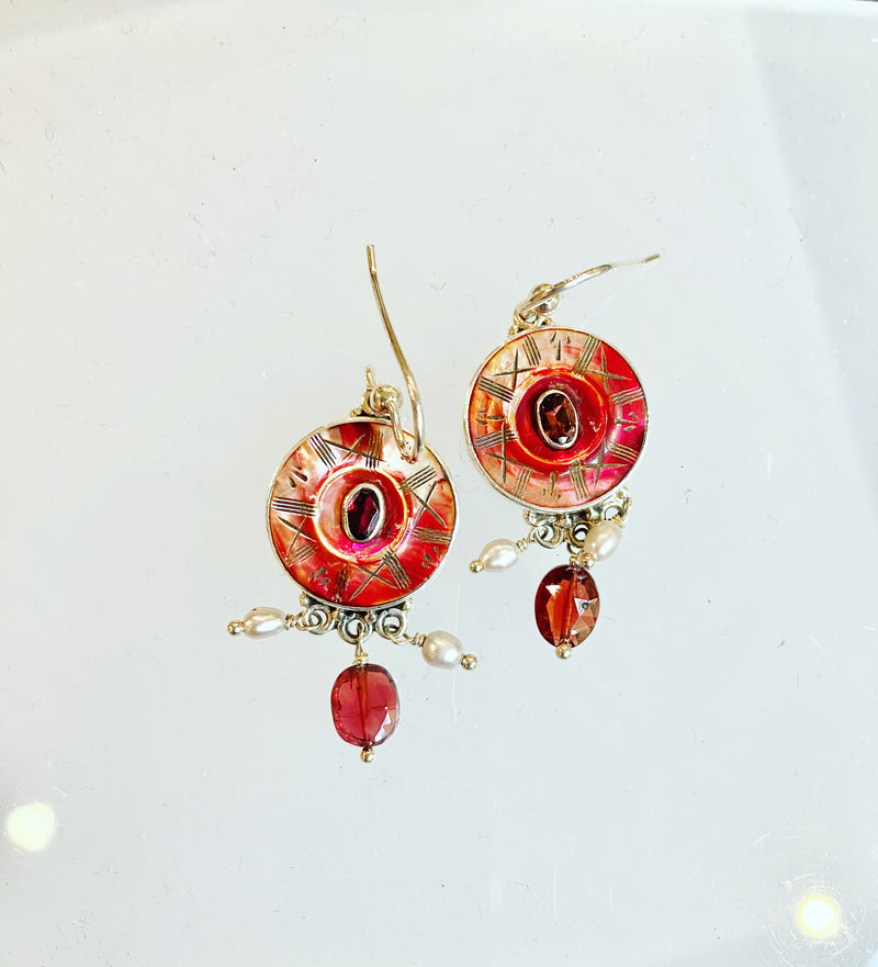 Antique Button Victorian Earrings