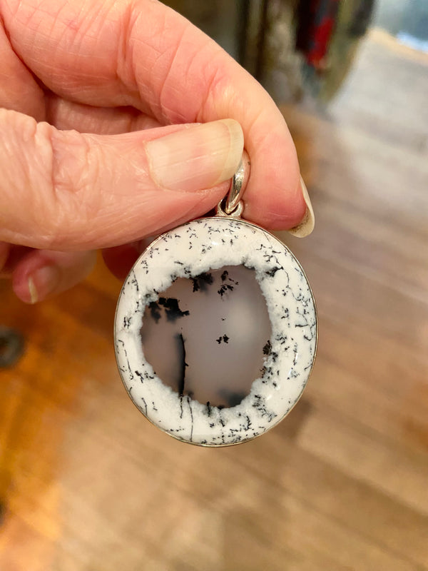 Dendritic Agate Gemstone Pendent