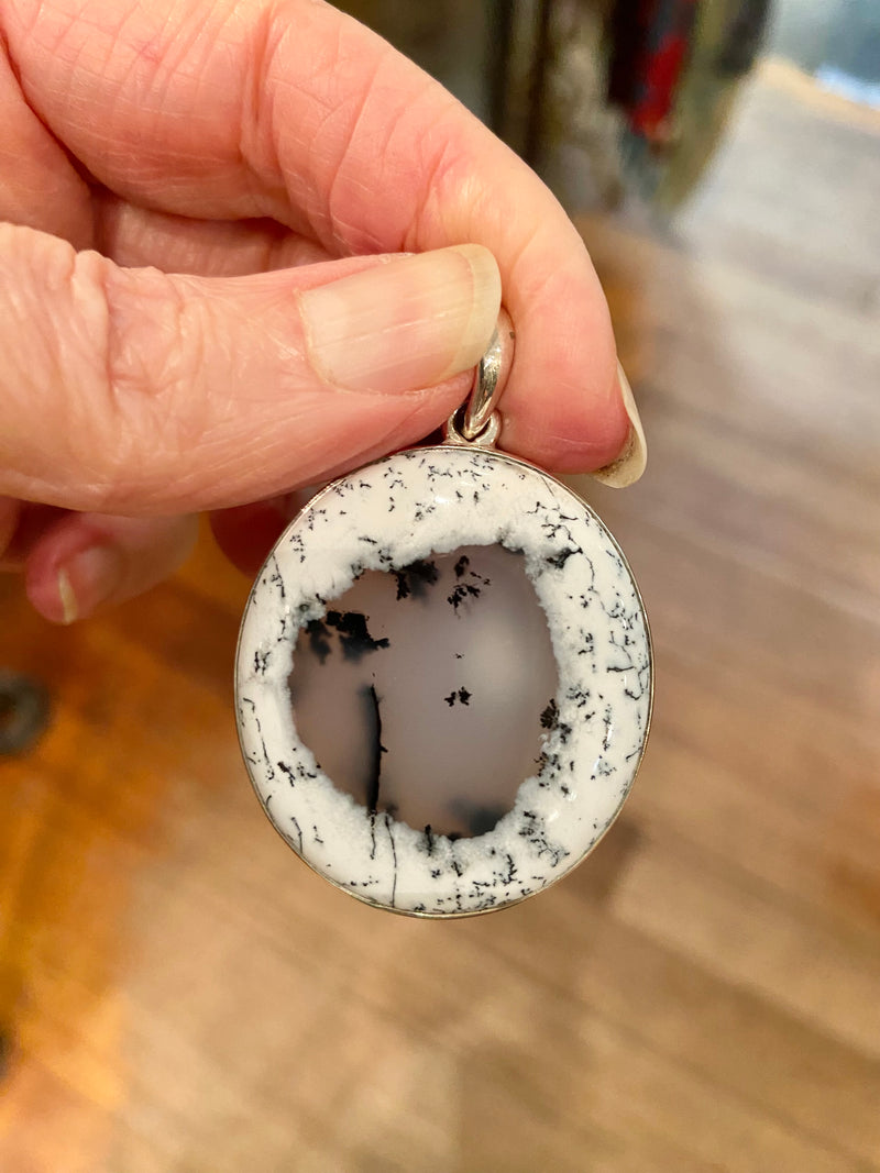 Dendritic Agate Gemstone Pendent