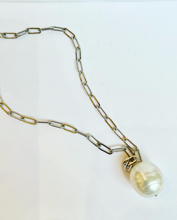 Spanish Pearl Link Necklace