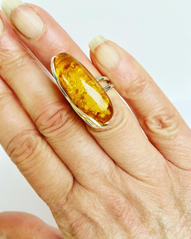 Golden Amber Ring