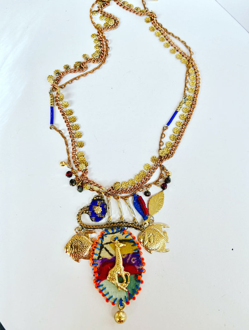 Ayala Bar Giraffe + Fish Necklace