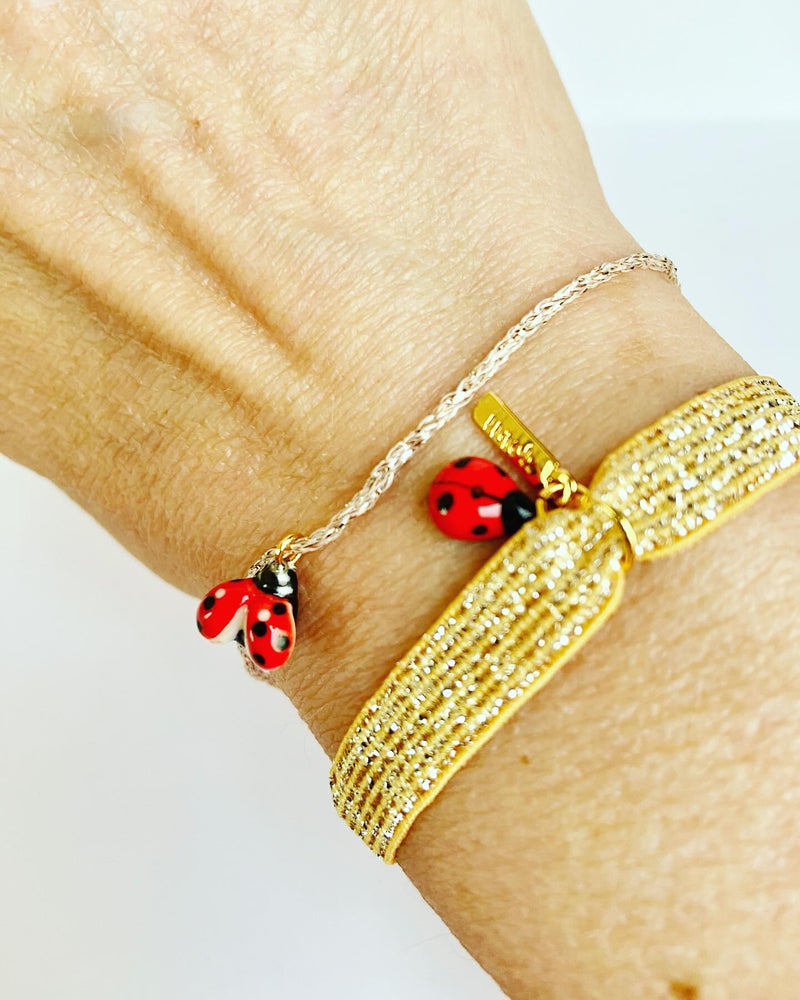 French Porcelain Ladybug Bracelet