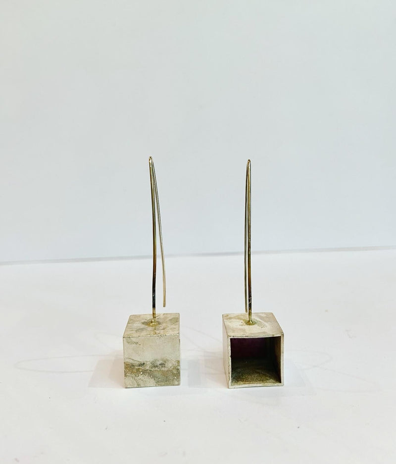 Elongated Cube Earrings