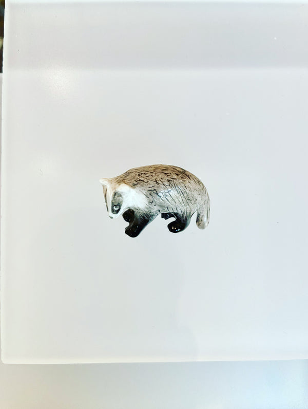 Badger Porcelain Brooch