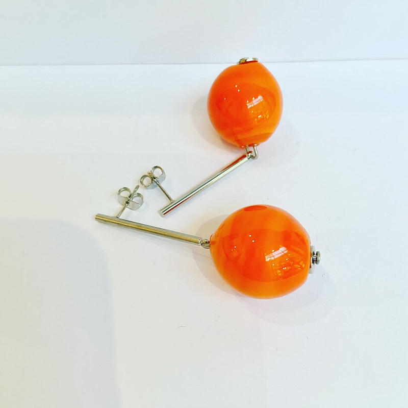 Glass Ball Earrings - 4 colours