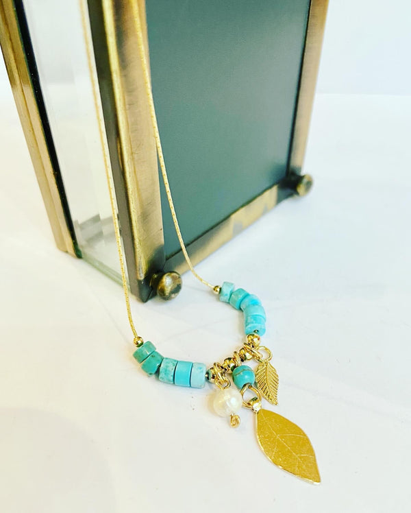 Leaf Turquoise Necklace