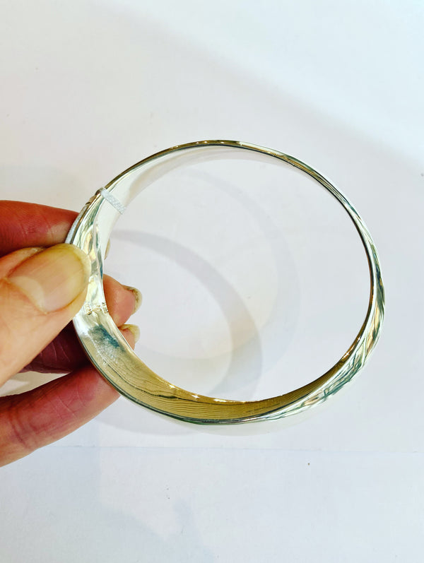Sterling Silver Wavy Bangle - small fit