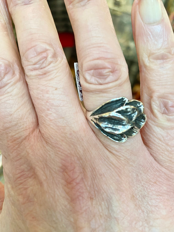 Layered Leaf Ring
