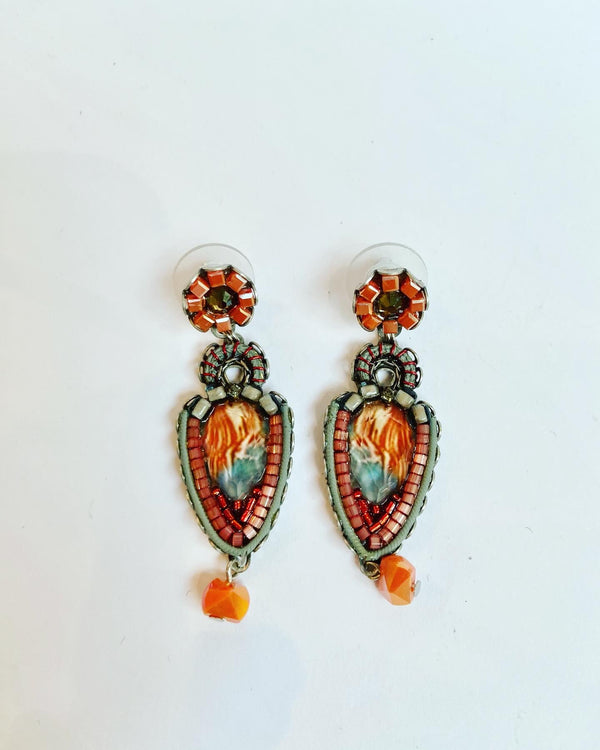 Ayala Bar Orange Brick Earrings