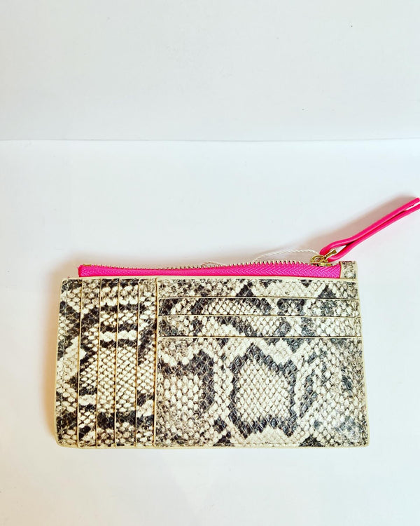 Snake Print Compact Wallet