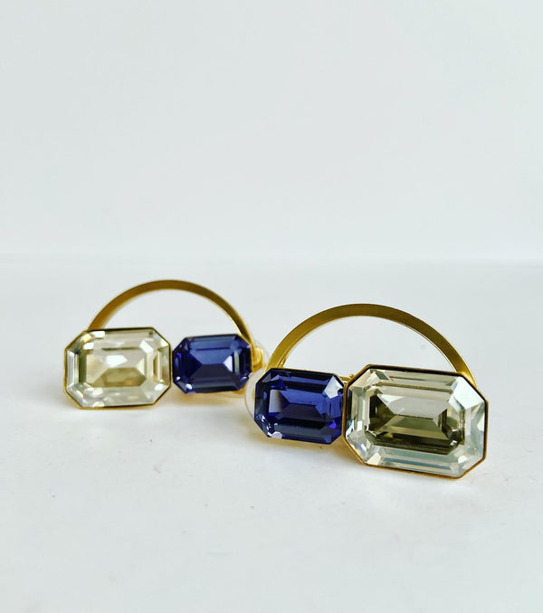 Art Deco Semi Circle Clip Ons