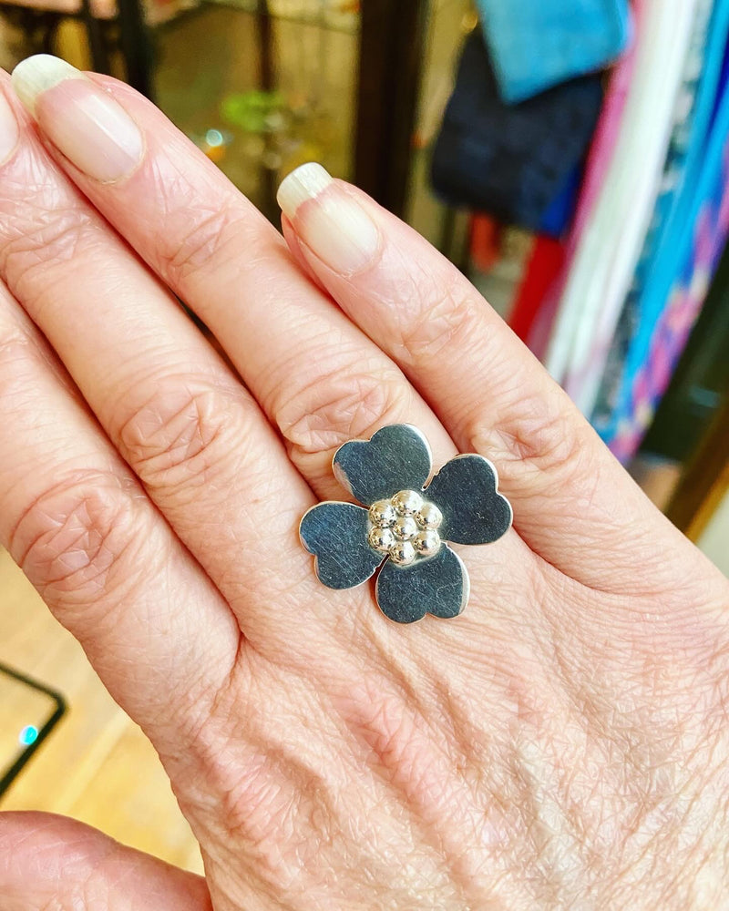 Silver Flower Ring