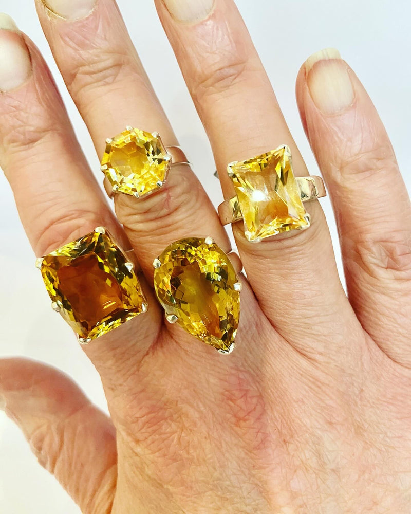 Citrine Round Ring