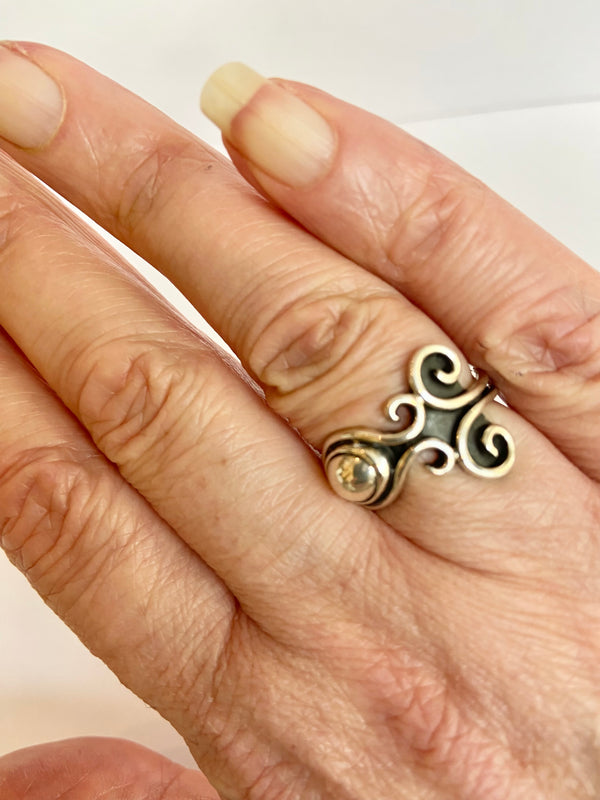 Sculpted Swirl Ring