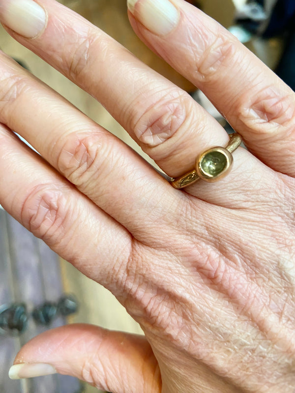 Goccia Ring -green