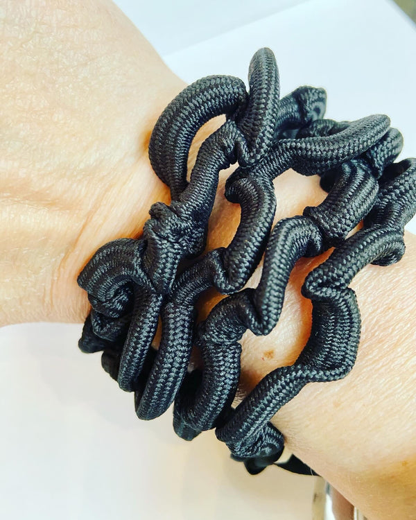 Black Ribbon Twist Bracelet