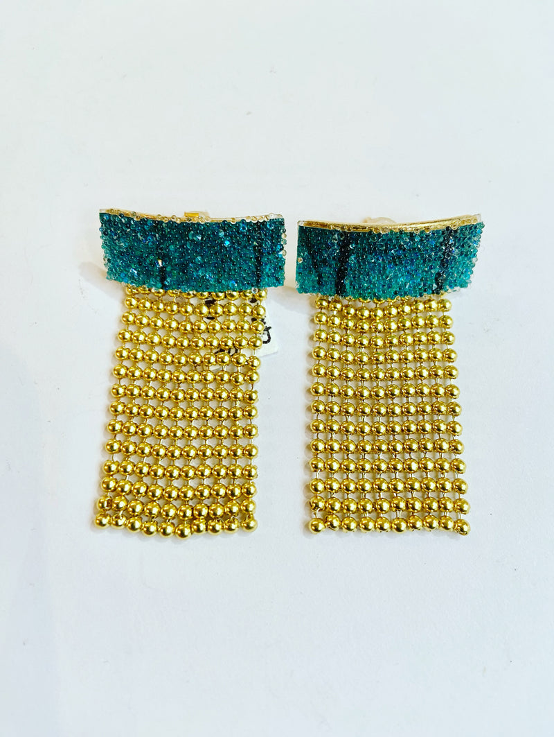 Slinky Ball Tassel Earrings