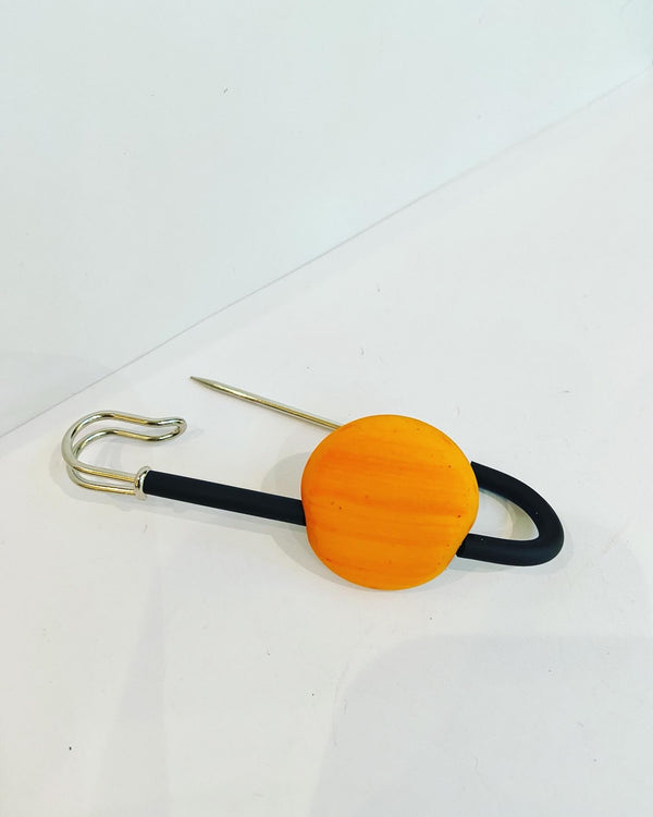 Disc Glsss Murano Brooch -              5 colours