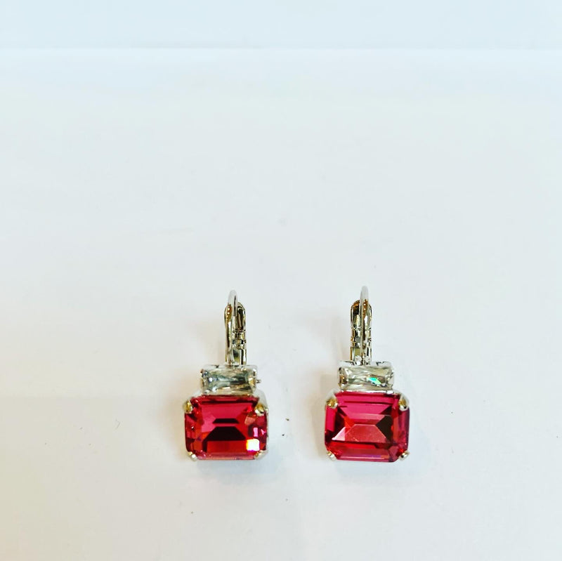 Art Deco Rectangular Hook Earrings - 8 colours