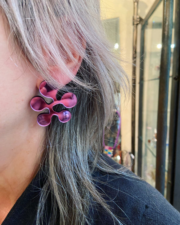 Mirror Flower Earrings - 3 colours