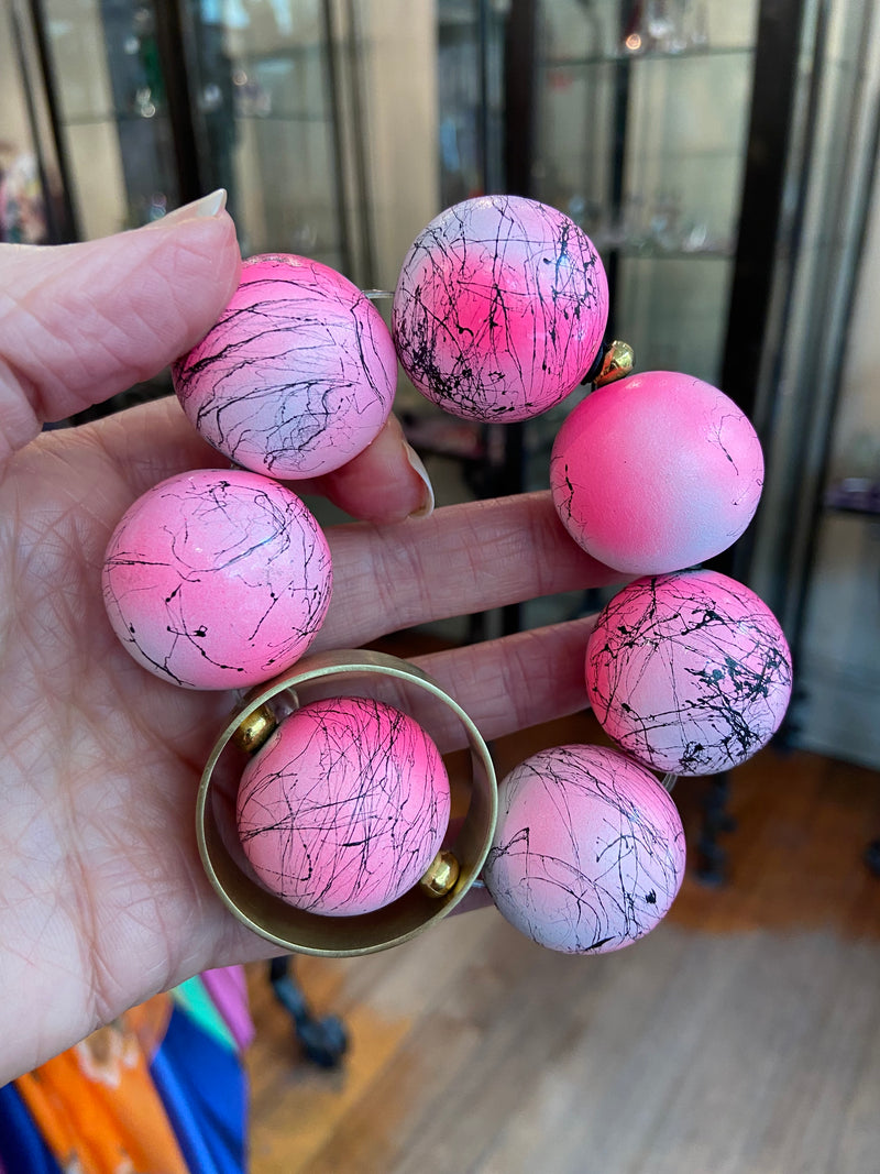 Pink Lollipop Jumbo Ball Bracelet