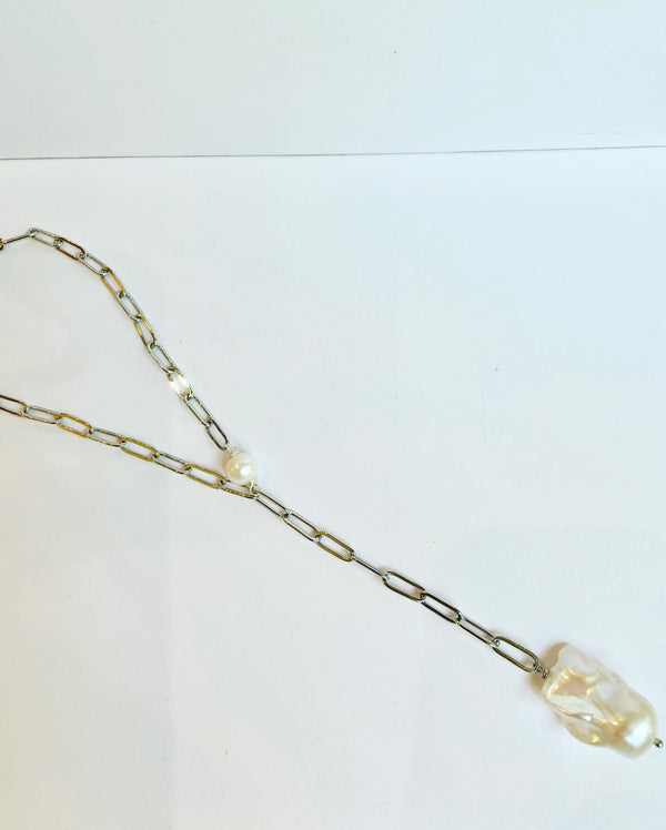 Freshwater Baroque Pearl Drop Necklace