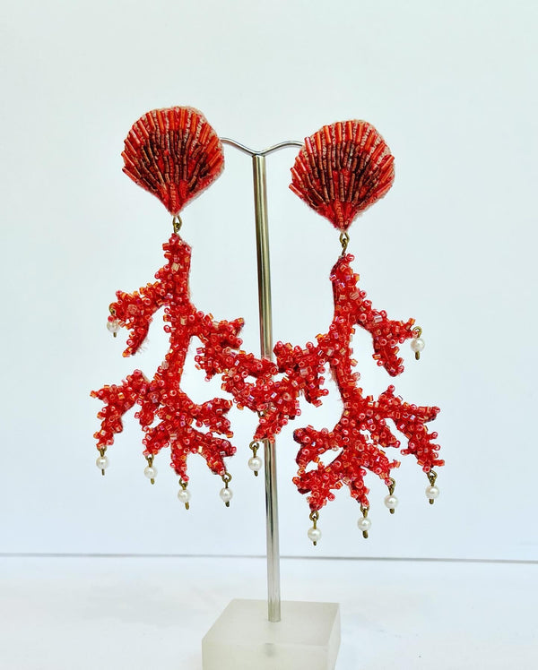 Statement Coral Earrings