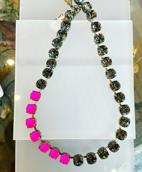 Crystal Rocks Short Necklace- 5 colours mixes