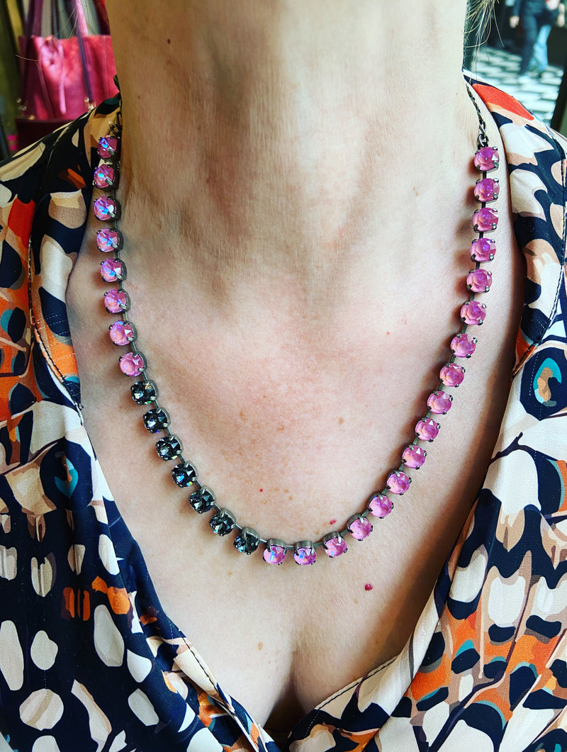 Crystal Rocks Short Necklace - 2 Colours