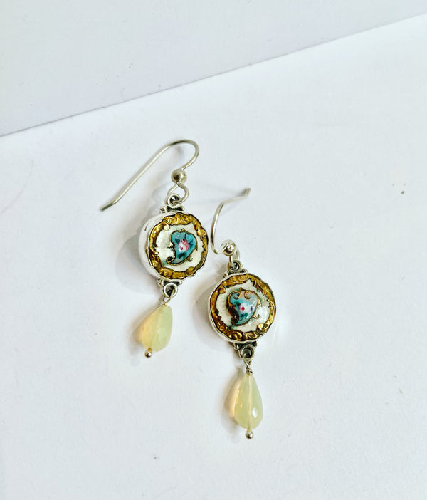 Antique Button Victorian Earrings