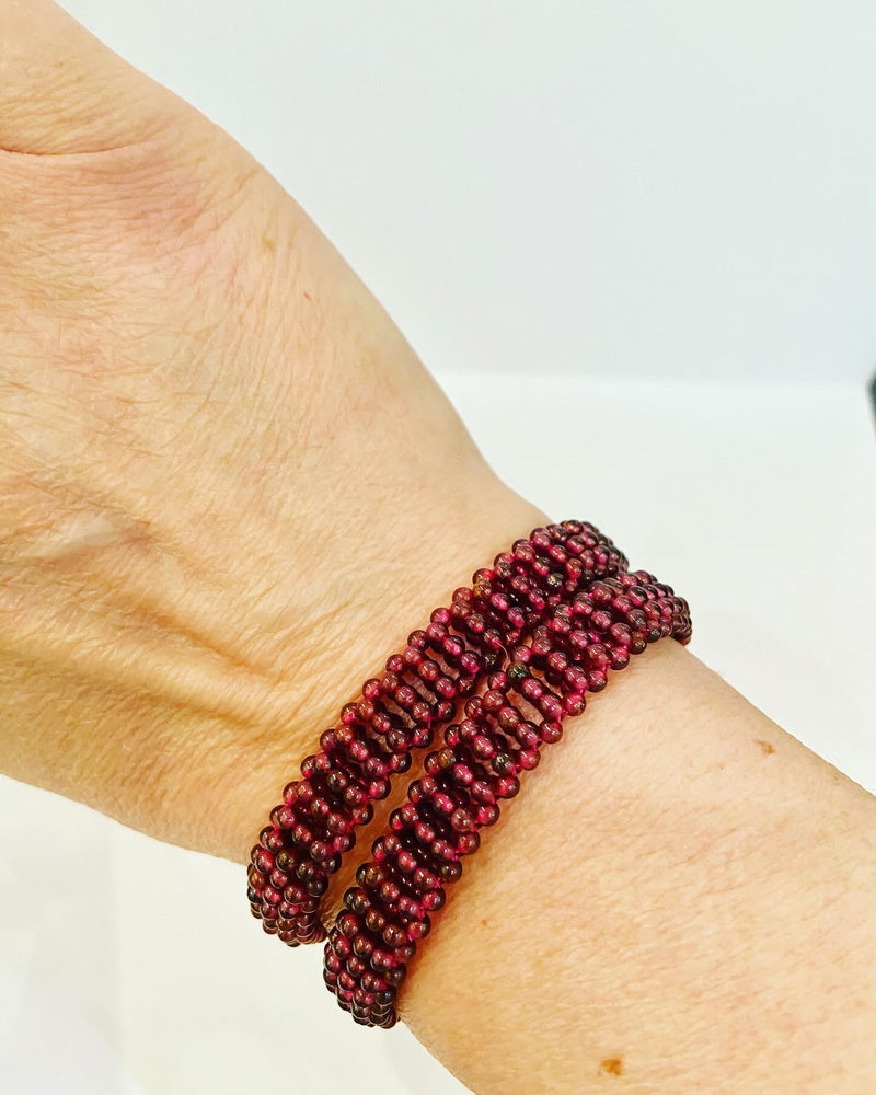 Garnet Plait Bracelet