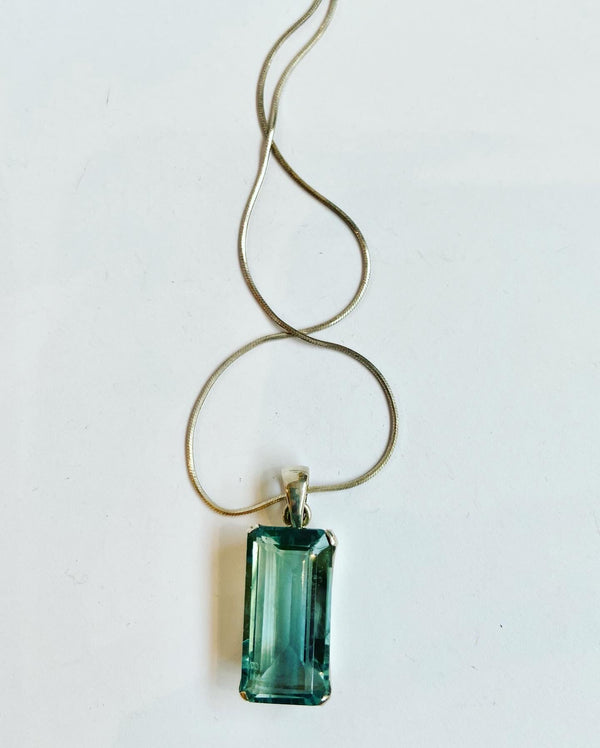 Fluorite Gemstone Pendent - Chain Sold Separately