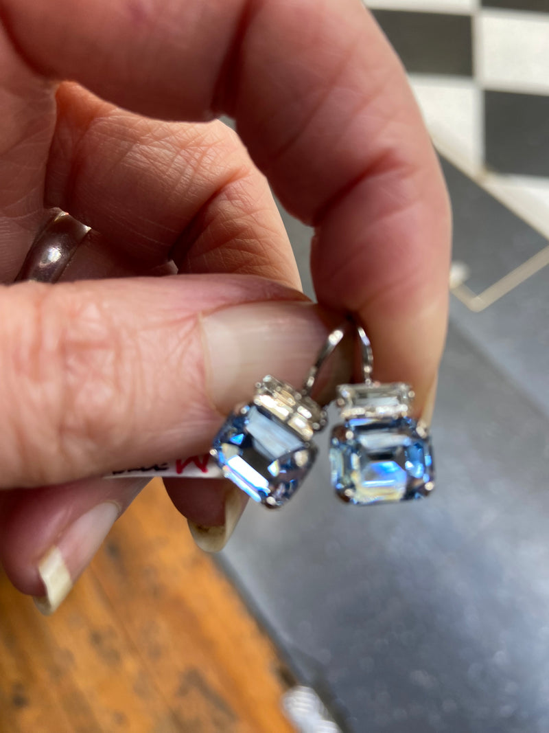 Art Deco Rectangular Hook Earrings - 12 colours