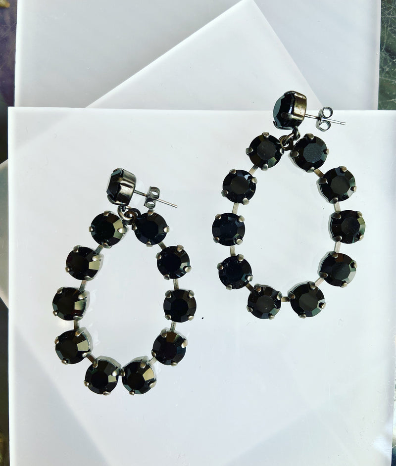 Teardrop Crystal Earrings - 5 colours