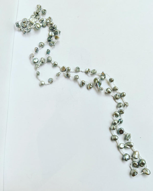 Grey Keshi Pearl Necklace