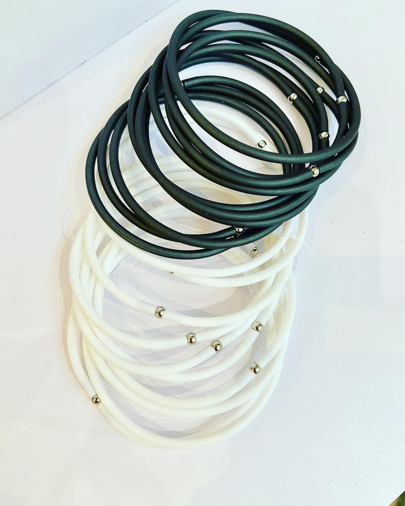 Tubular Bracelets -4 colours- sold as a set of 3 in one colourway