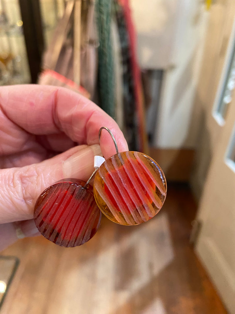 Murano Glass Circle Earrings - 3 colours