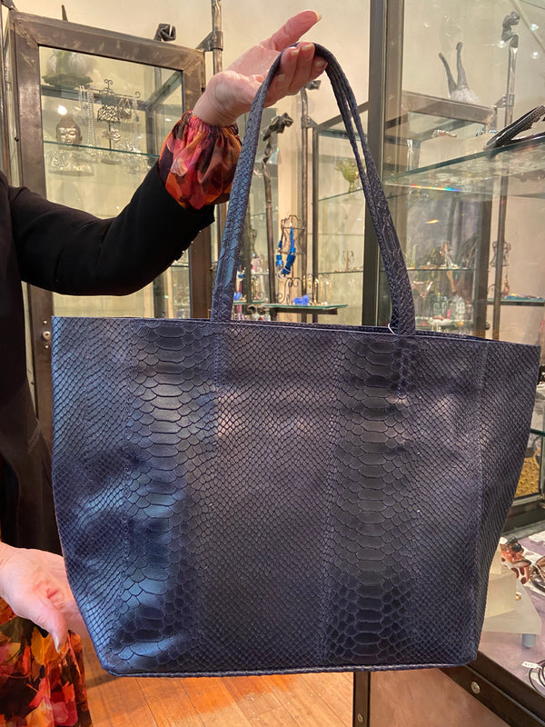 Snakeskin Leather Tote - 2 colours