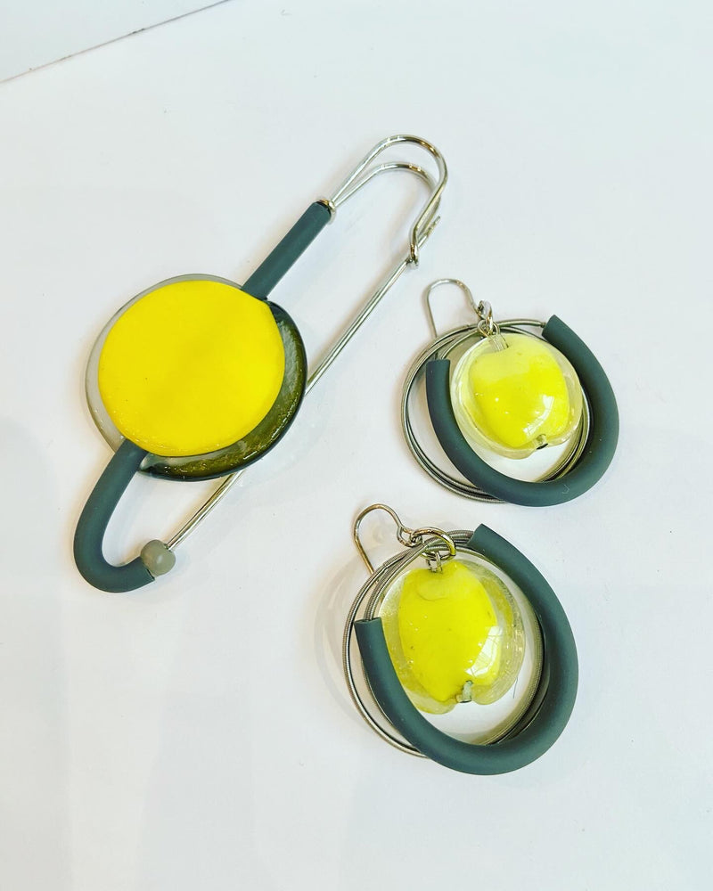 Multi Link Murano Glass Earrings -4 colours